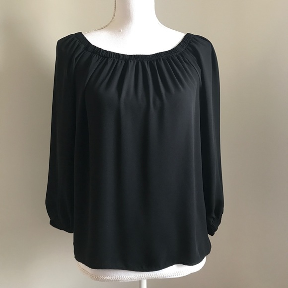 Abbeline Off the Shoulder Peasant Blouse - Picture 4 of 7